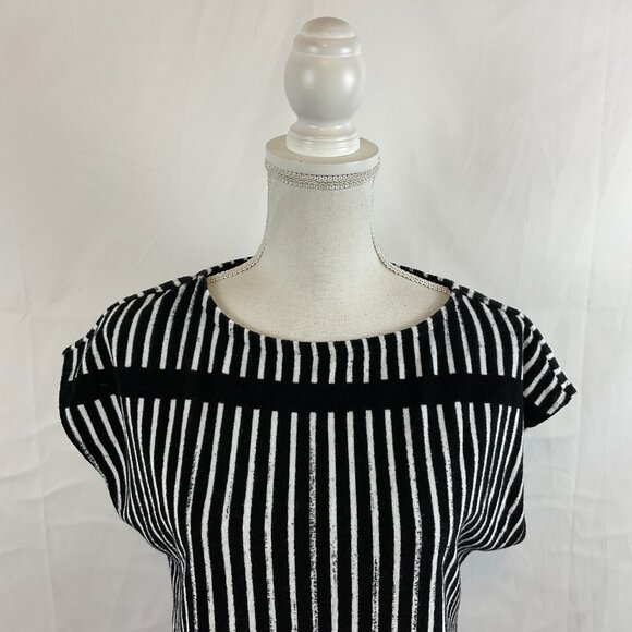 Marimekko for Target Cover-Up S Black White Stripe Velour - Picture 2 of 11